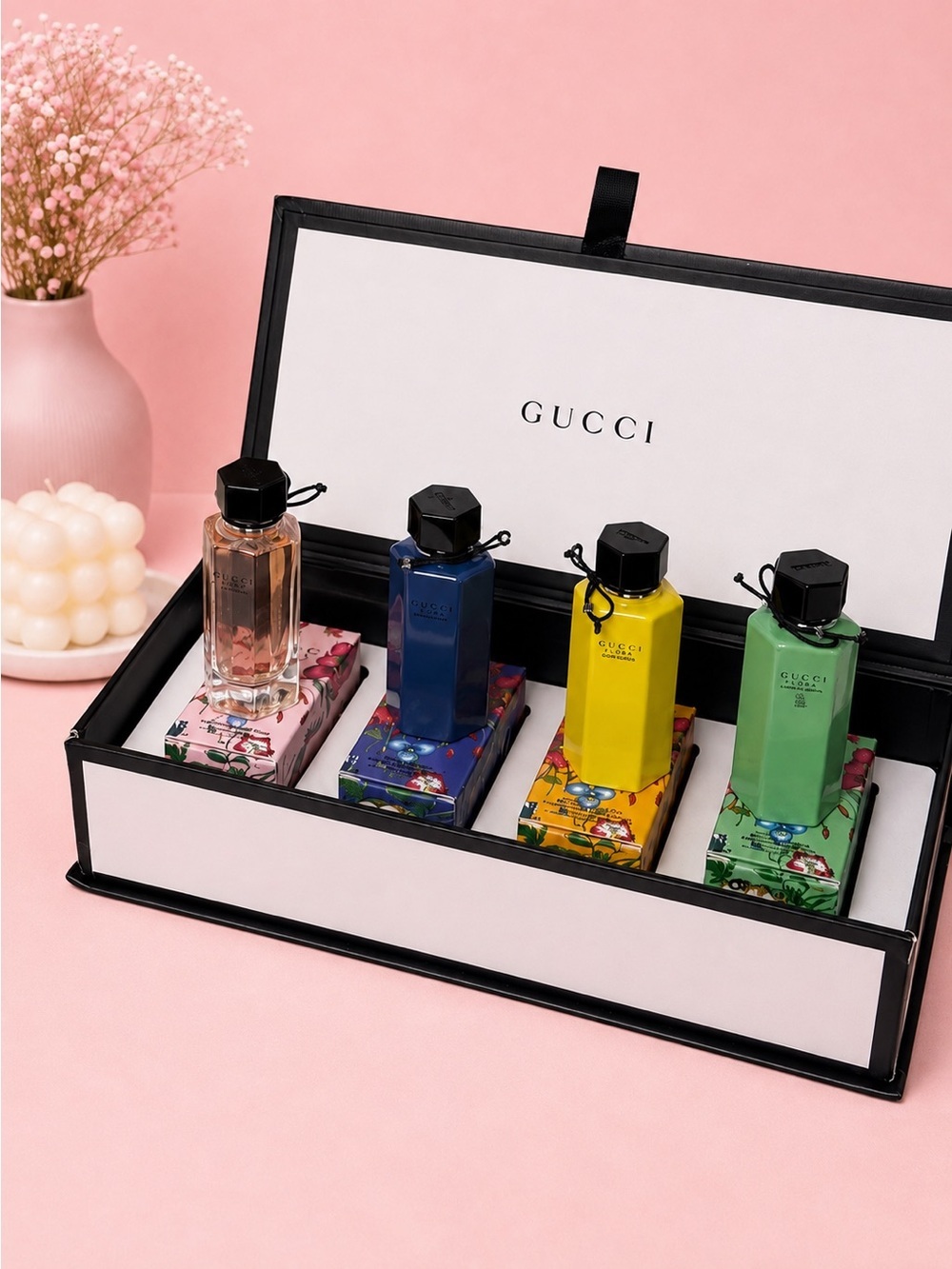 🌸 Gucci Flora Mini Perfume Gift Set – 4 x 5ml Travel Size Fragrances 🌸